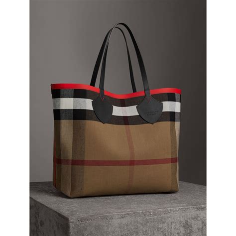 burberry large canvas tote|burberry reversible tote bag.